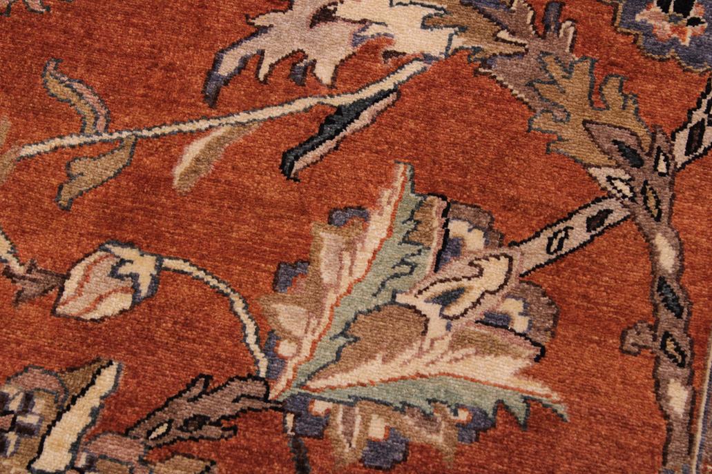 handmade Traditional  Rust Tan Hand Knotted RECTANGLE 100% WOOL area rug 9'X12'