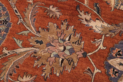 handmade Traditional  Rust Tan Hand Knotted RECTANGLE 100% WOOL area rug 9'X12'