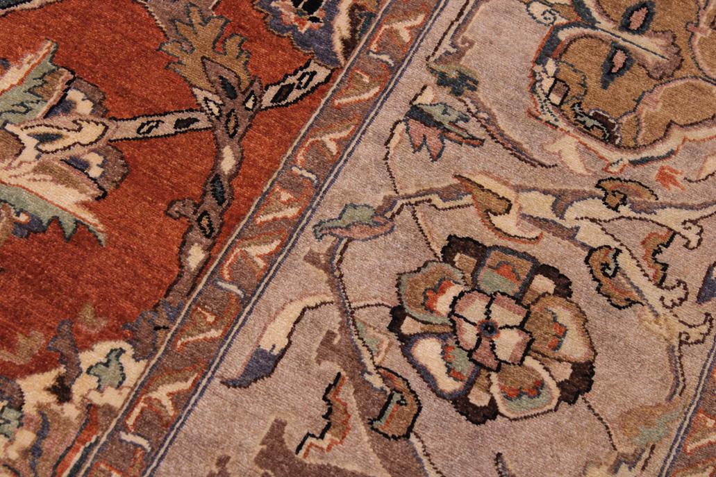 handmade Traditional  Rust Tan Hand Knotted RECTANGLE 100% WOOL area rug 9'X12'