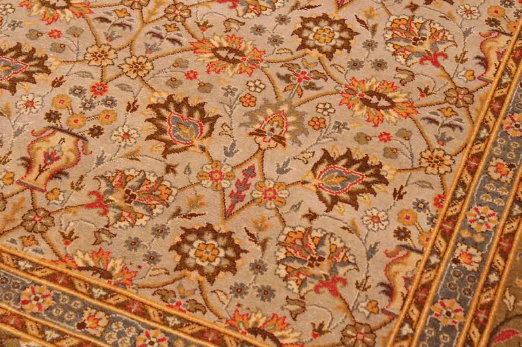 handmade Traditional  Lt. Gray Lt. Green Hand Knotted RECTANGLE 100% WOOL area rug 9'X12'