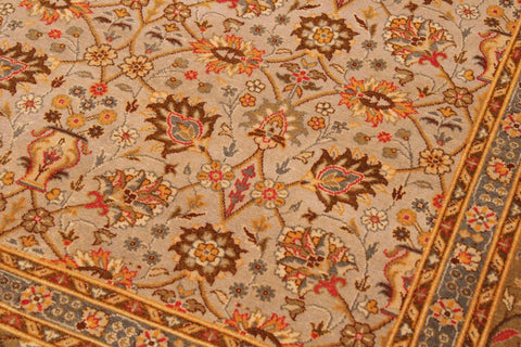 handmade Traditional  Lt. Gray Lt. Green Hand Knotted RECTANGLE 100% WOOL area rug 9'X12'