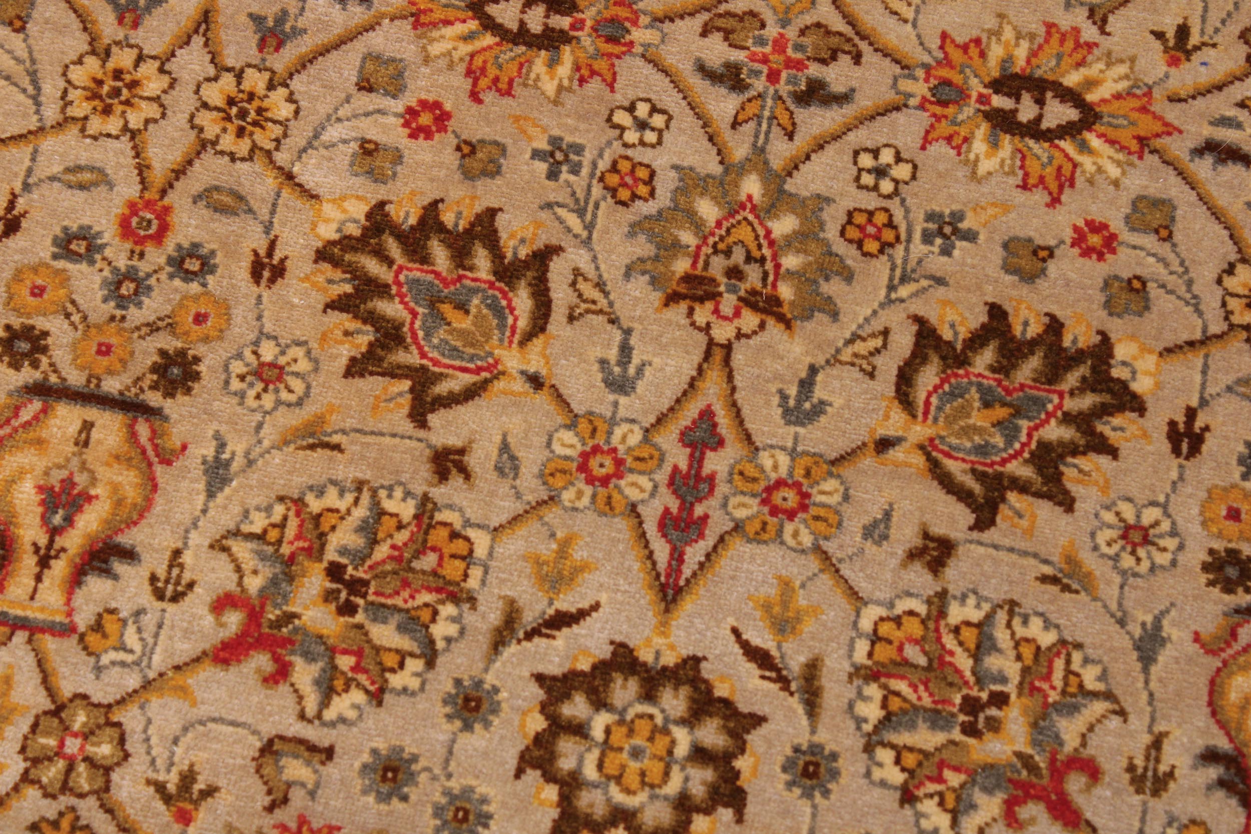 handmade Transitional  Lt. Gray Lt. Green Hand Knotted RECTANGLE 100% WOOL area rug 9' x 12'