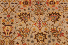 handmade Traditional  Lt. Gray Lt. Green Hand Knotted RECTANGLE 100% WOOL area rug 9'X12'