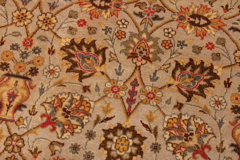 handmade Transitional  Lt. Gray Lt. Green Hand Knotted RECTANGLE 100% WOOL area rug 9' x 12'