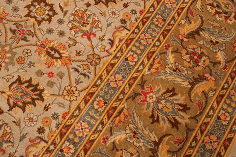 handmade Traditional  Lt. Gray Lt. Green Hand Knotted RECTANGLE 100% WOOL area rug 9'X12'