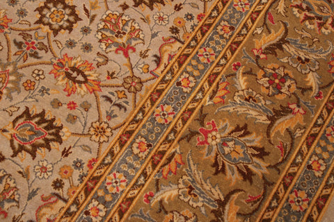 handmade Transitional  Lt. Gray Lt. Green Hand Knotted RECTANGLE 100% WOOL area rug 9' x 12'