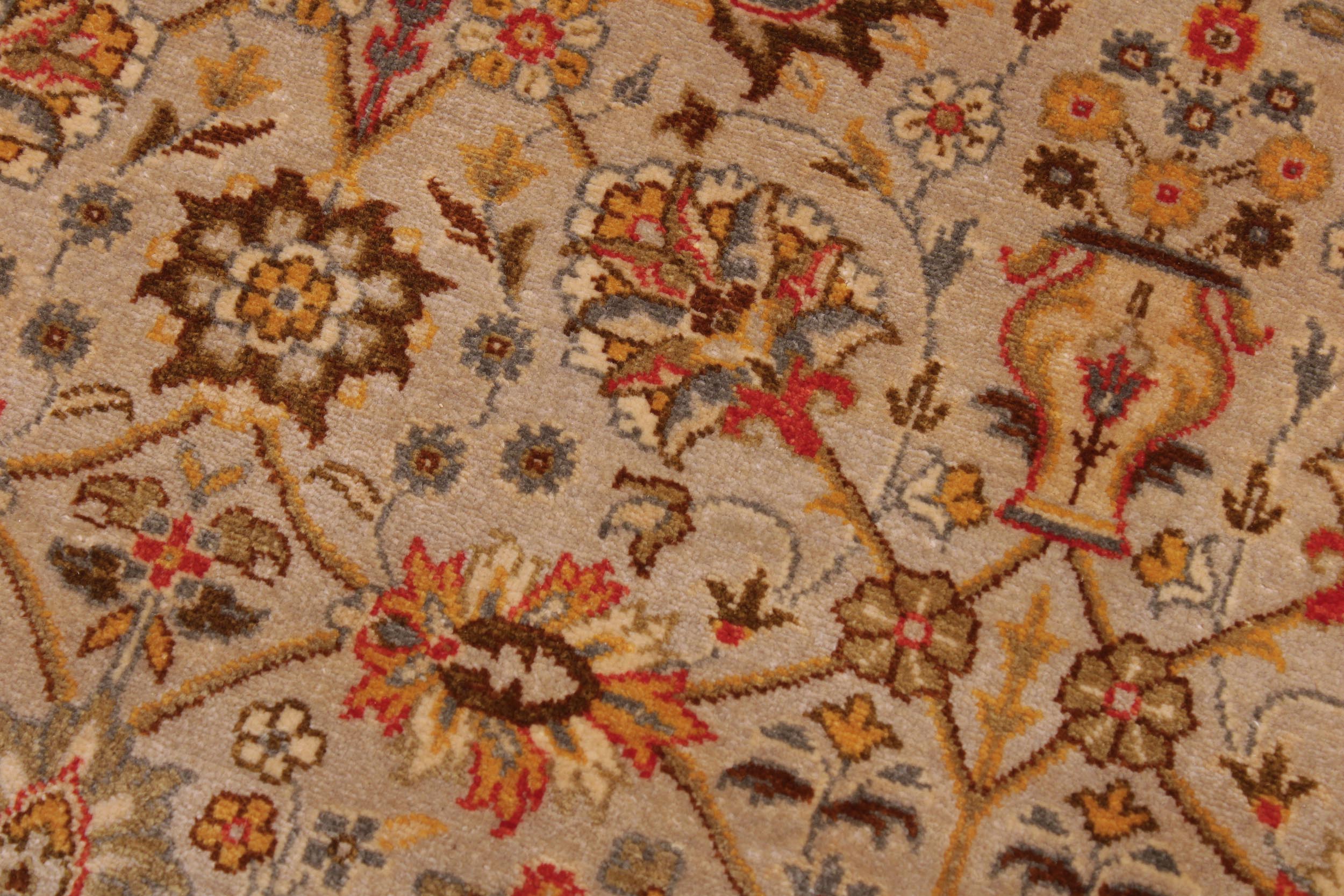 handmade Transitional  Lt. Gray Lt. Green Hand Knotted RECTANGLE 100% WOOL area rug 9' x 12'