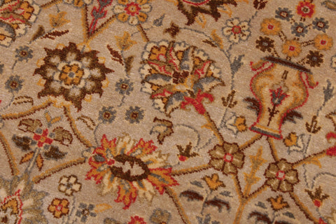 handmade Transitional  Lt. Gray Lt. Green Hand Knotted RECTANGLE 100% WOOL area rug 9' x 12'