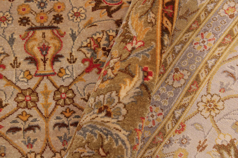 handmade Transitional  Lt. Gray Lt. Green Hand Knotted RECTANGLE 100% WOOL area rug 9' x 12'