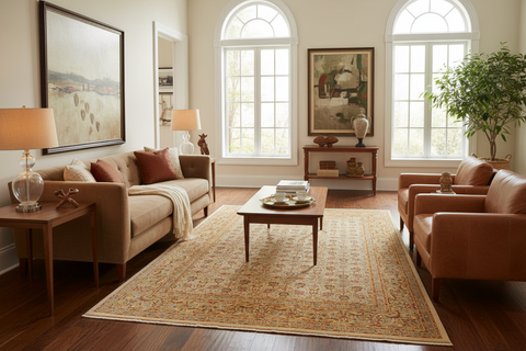 Turkish Knotted Istanbul Jaymie Gray/Green Wool Rug - 9'3''X12'4''