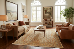 Turkish Knotted Istanbul Jaymie Gray/Green Wool Rug - 9'3''X12'4''