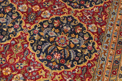 handmade Traditional Design Red Blue Hand Knotted RECTANGLE 100% WOOL area rug 9'X12'