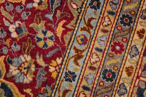 handmade Traditional Design Red Blue Hand Knotted RECTANGLE 100% WOOL area rug 9'X12'