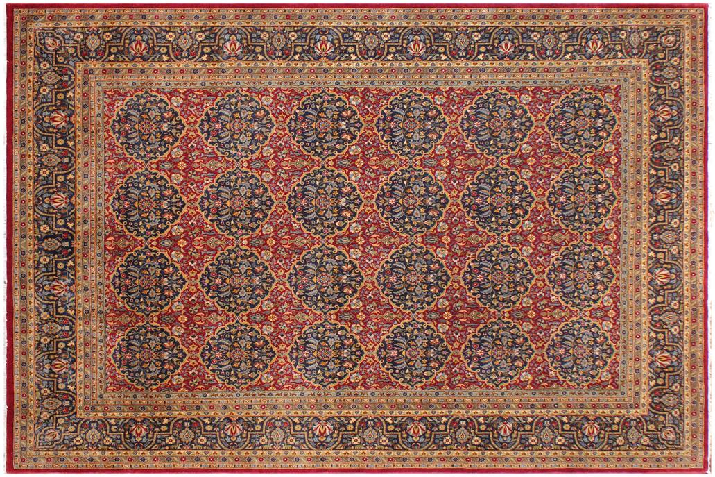 handmade Traditional Design Red Blue Hand Knotted RECTANGLE 100% WOOL area rug 9'X12'