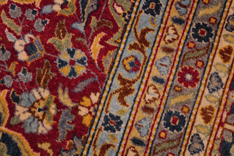 handmade Transitional Design Red Blue Hand Knotted RECTANGLE 100% WOOL area rug 9' x 12'