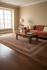 Turkish Knotted Istanbul Jack Red/Blue Wool Rug - 9'2''X12'3''