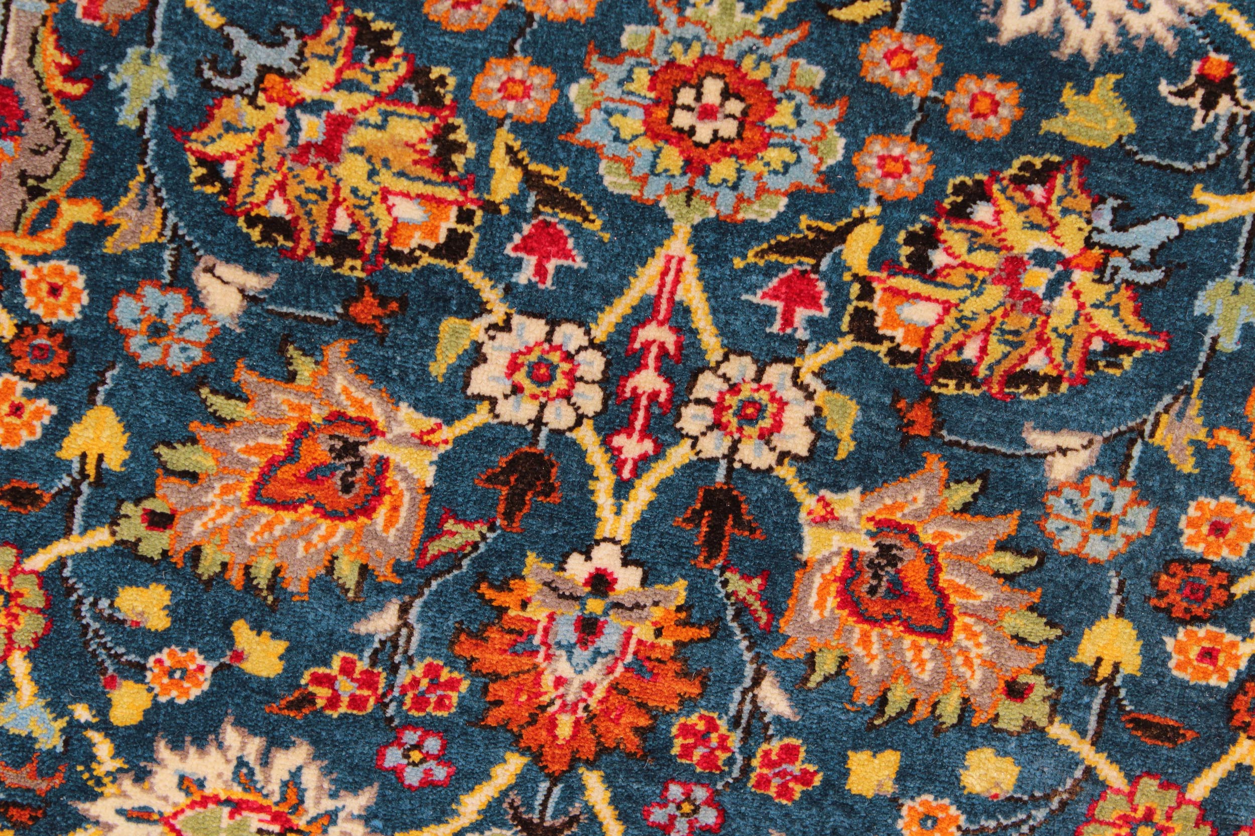 handmade Transitional Veg Dye Lt. Blue Ivory Hand Knotted RECTANGLE 100% WOOL area rug 9' x 12'