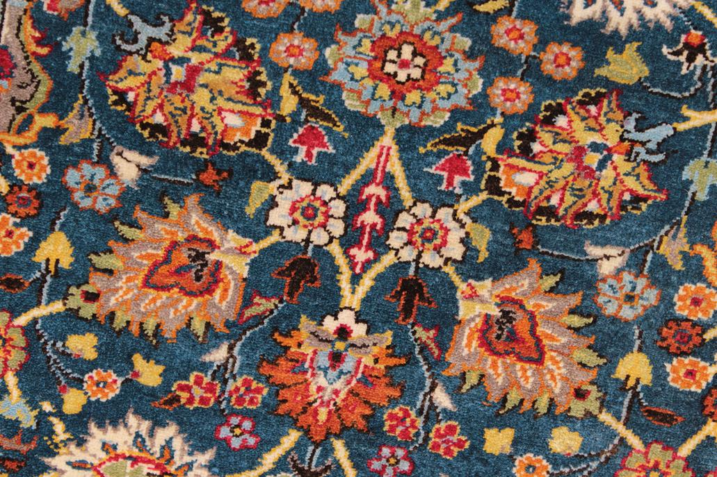 handmade Traditional Veg Dye Lt. Blue Ivory Hand Knotted RECTANGLE 100% WOOL area rug 9'X12'