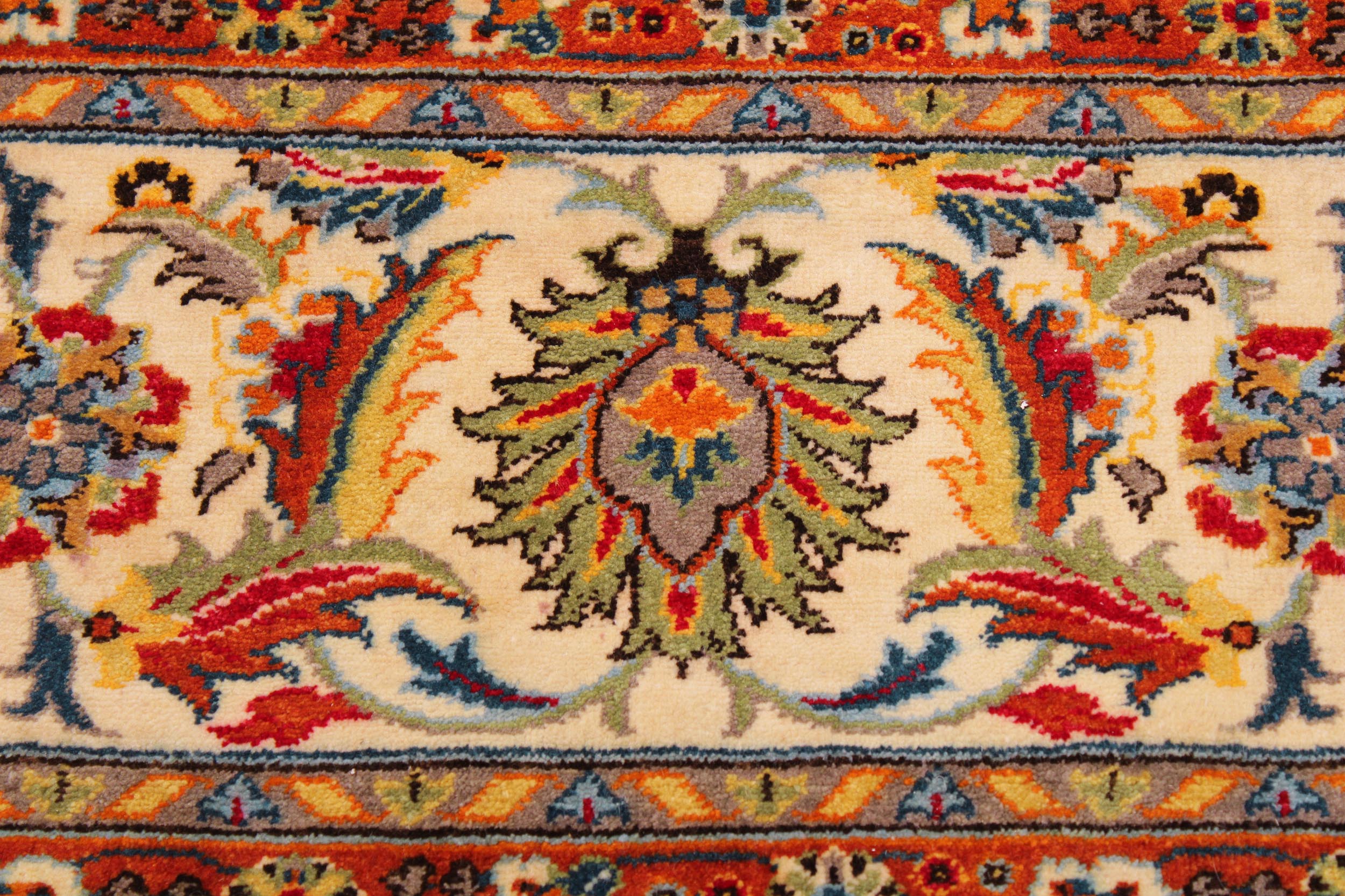 handmade Transitional Veg Dye Lt. Blue Ivory Hand Knotted RECTANGLE 100% WOOL area rug 9' x 12'