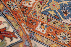 handmade Traditional Veg Dye Lt. Blue Ivory Hand Knotted RECTANGLE 100% WOOL area rug 9'X12'