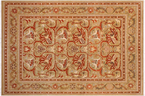 Traditional Kaffas Eryn Gold Gold Hand Knotted Area rugs 9X12