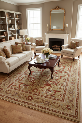 Traditional Kaffas Eryn Gold Gold Hand Knotted Area rugs 9X12