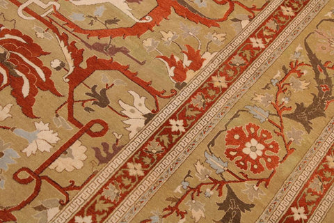 Vintage Eryn Gold/Gold Wool Rug - 8'11''X12'0''