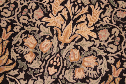 handmade Transitional Snakehead Black Green Hand Knotted RECTANGLE 100% WOOL area rug 6' x 10'