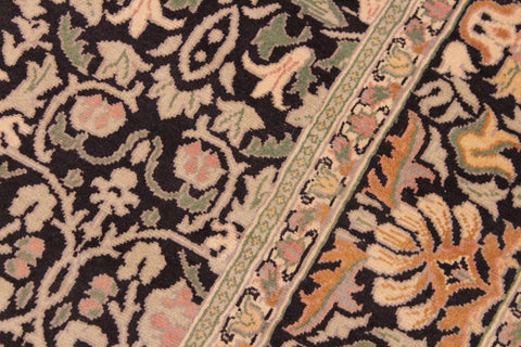 handmade Transitional Snakehead Black Green Hand Knotted RECTANGLE 100% WOOL area rug 6' x 10'