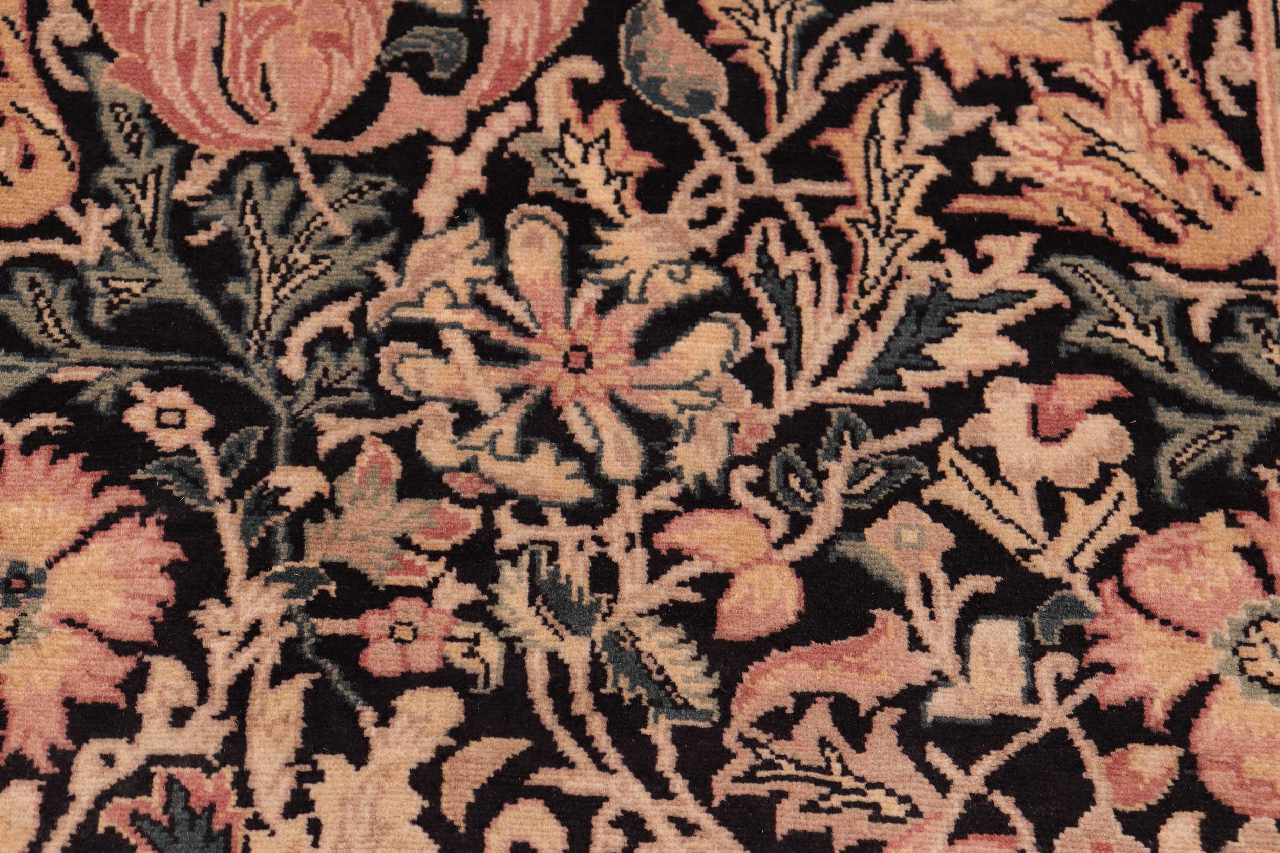 handmade Transitional Gulshan Black Red Hand Knotted RECTANGLE 100% WOOL area rug 8' x 10'