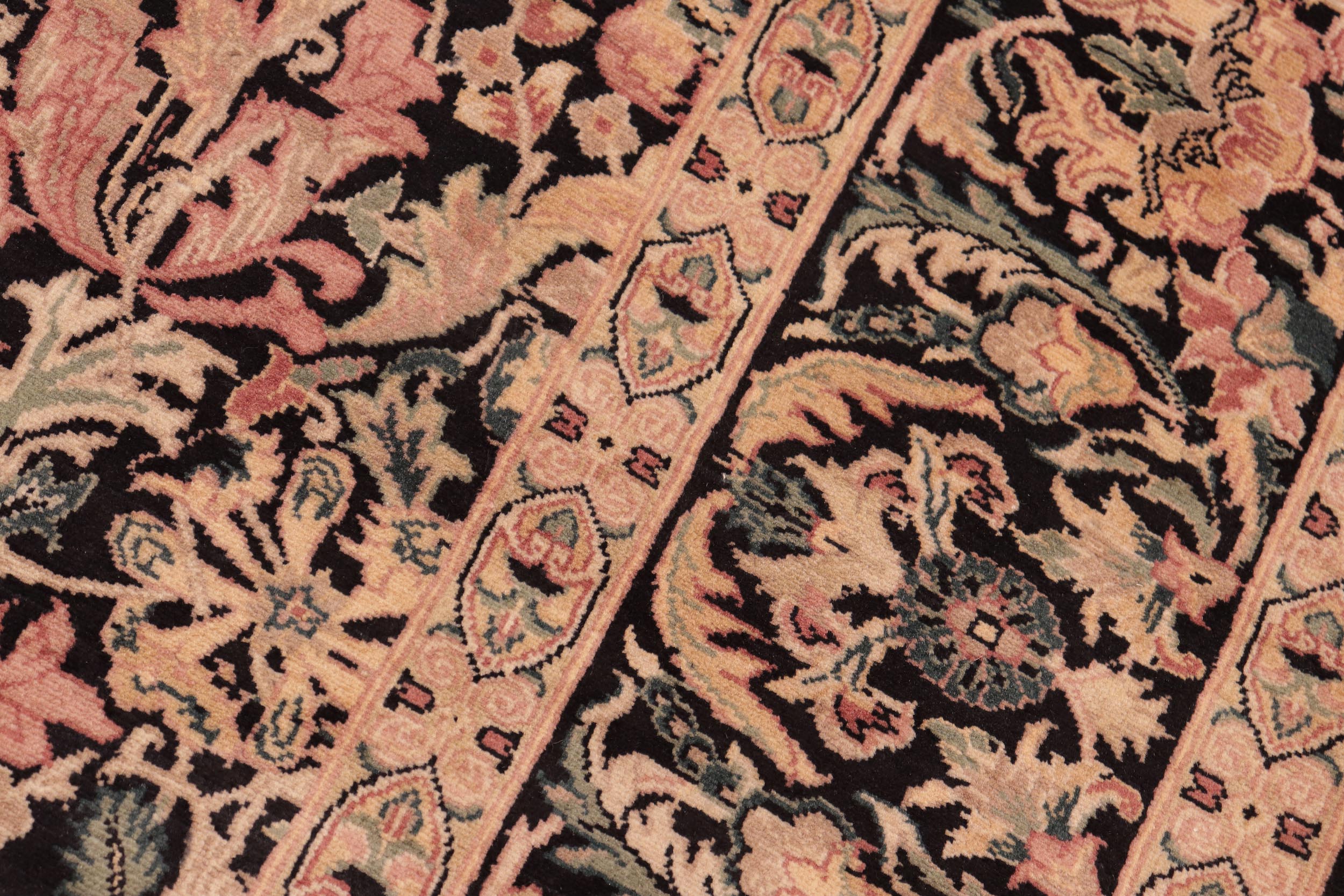 handmade Transitional Gulshan Black Red Hand Knotted RECTANGLE 100% WOOL area rug 8' x 10'