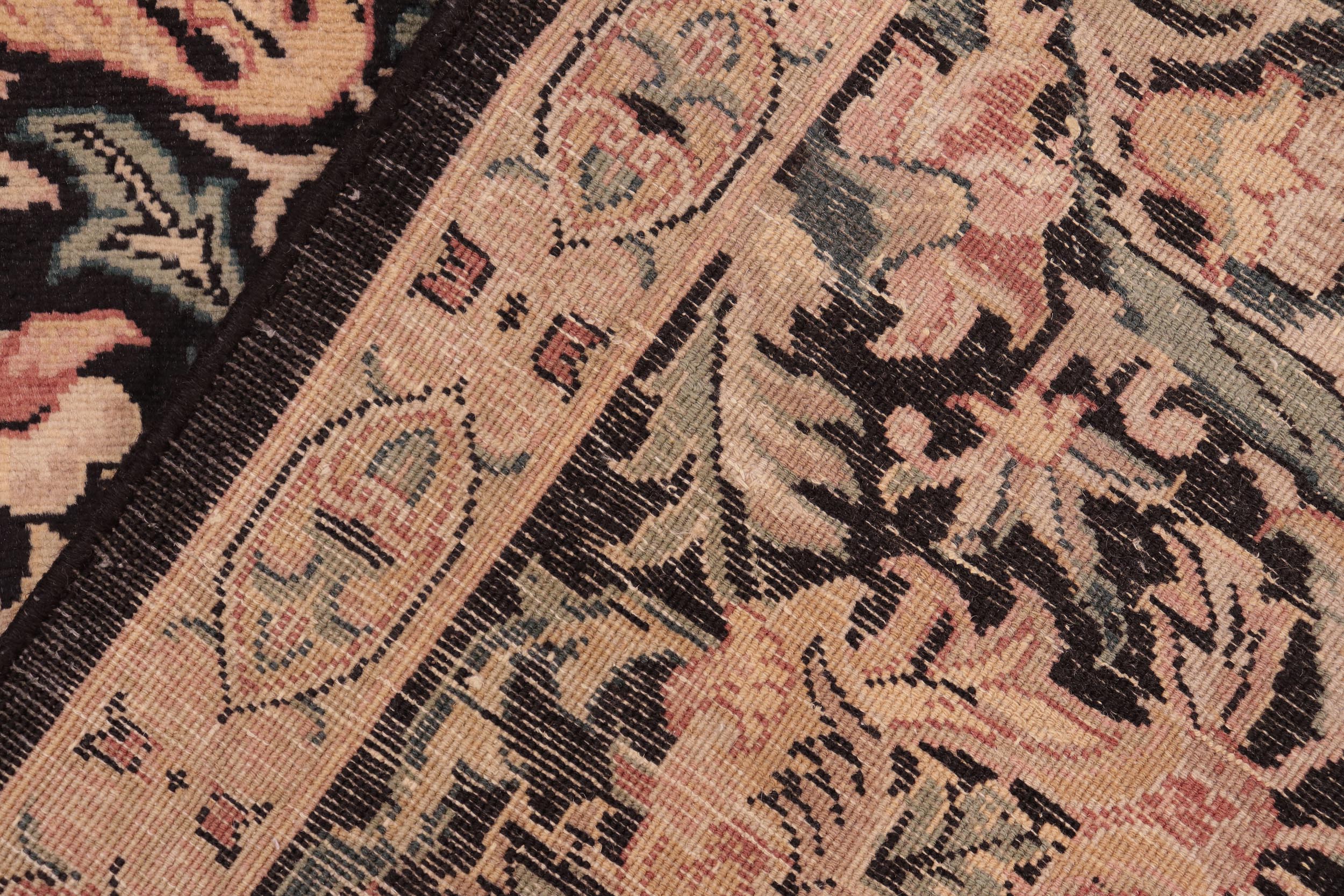 handmade Transitional Gulshan Black Red Hand Knotted RECTANGLE 100% WOOL area rug 8' x 10'