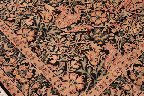 handmade Transitional Gulshan Black Red Hand Knotted RECTANGLE 100% WOOL area rug 6' x 9'