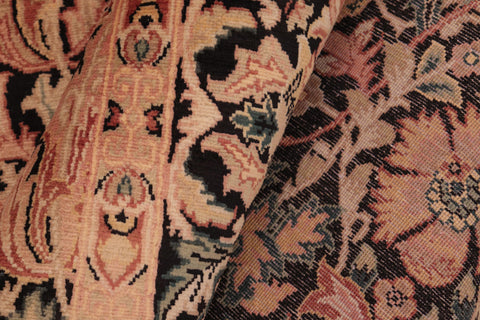 handmade Transitional Gulshan Black Red Hand Knotted RECTANGLE 100% WOOL area rug 6' x 9'