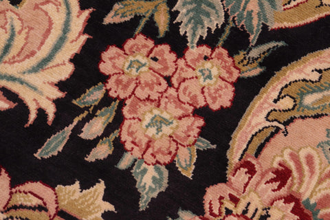 handmade Transitional Basarabian Black Green Hand Knotted RECTANGLE 100% WOOL area rug 8' x 10'