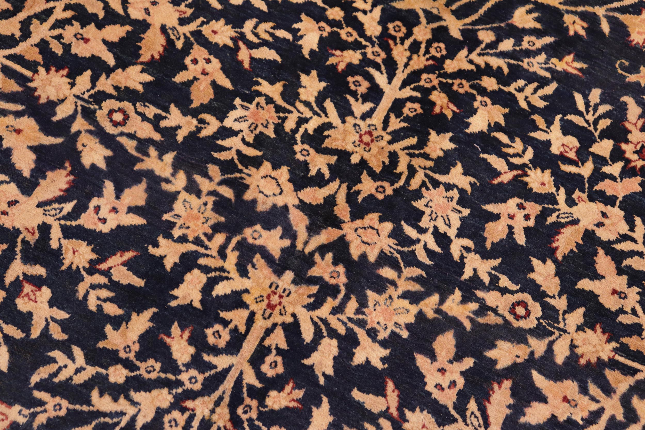 handmade Transitional Kirman Blue Tan Hand Knotted RECTANGLE 100% WOOL area rug 8 x 10