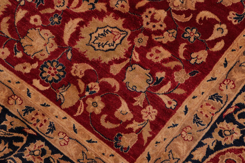 handmade Traditional Kashan Red Blue Hand Knotted RECTANGLE 100% WOOL area rug 8 x 10