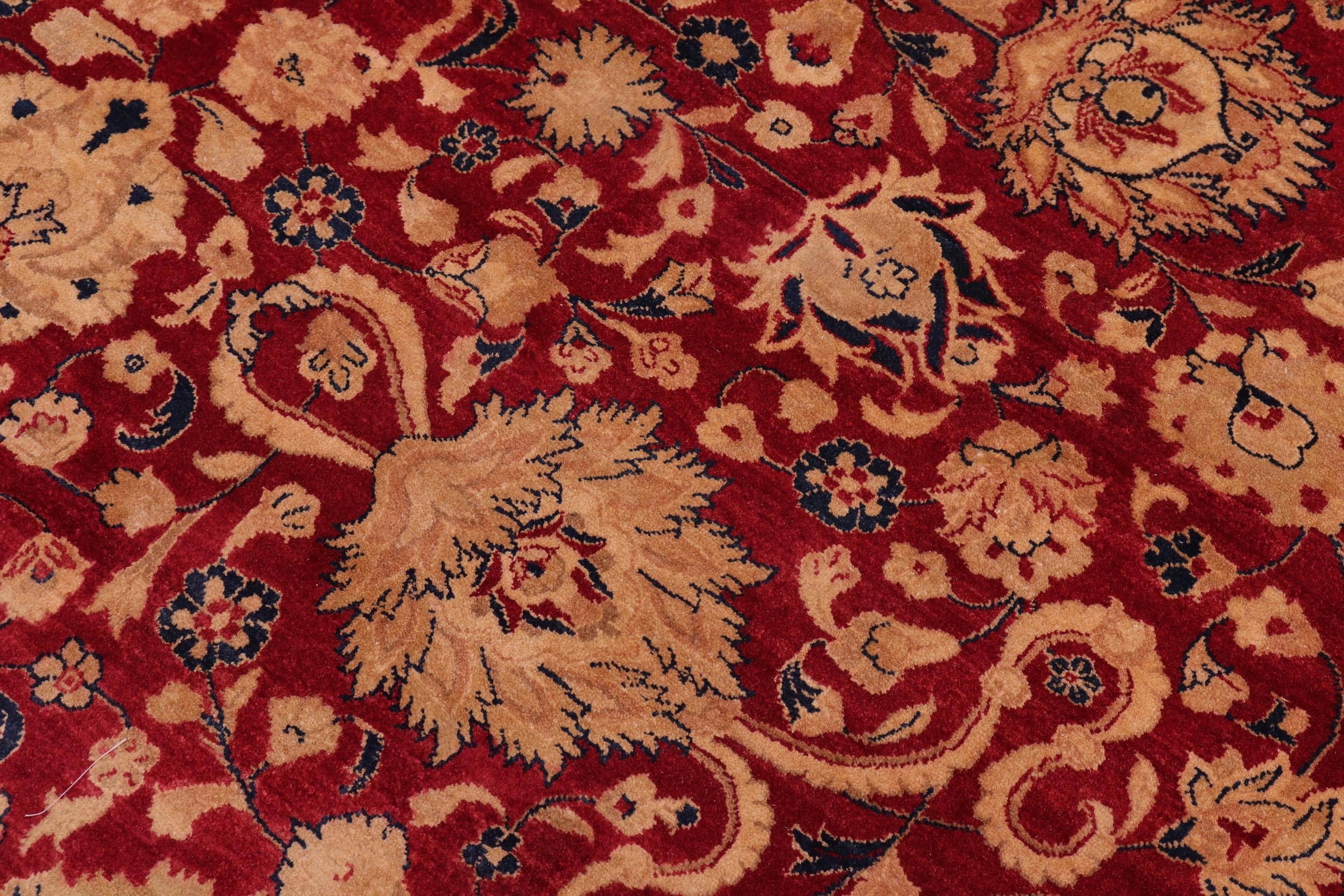 handmade Traditional Kashan Red Blue Hand Knotted RECTANGLE 100% WOOL area rug 8 x 10