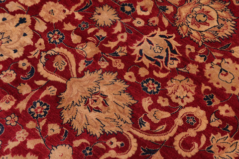 handmade Traditional Kashan Red Blue Hand Knotted RECTANGLE 100% WOOL area rug 8 x 10