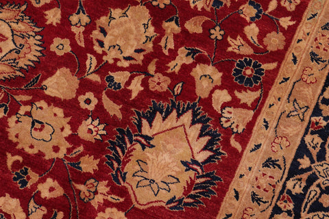 handmade Traditional Kashan Red Blue Hand Knotted RECTANGLE 100% WOOL area rug 8 x 10