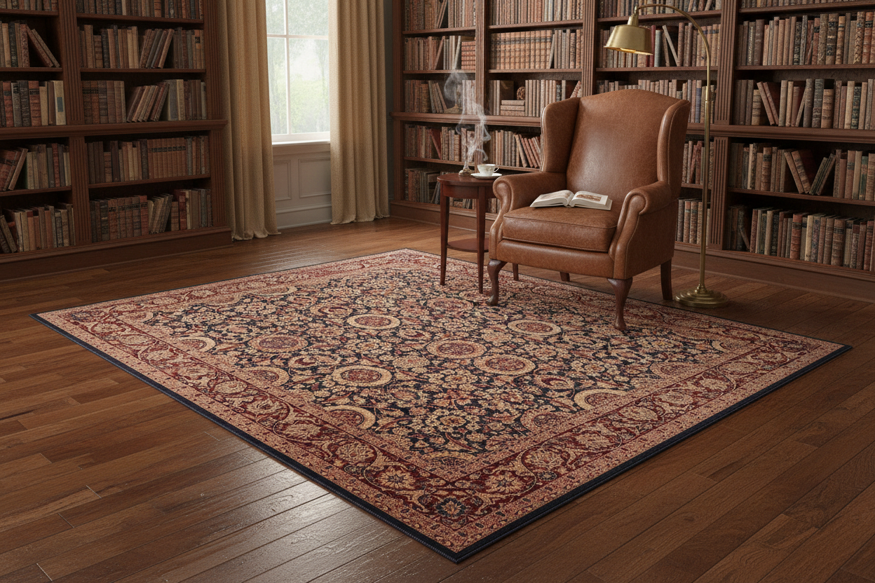 handmade Transitional Agra Tabriz Blue Red Hand Knotted RECTANGLE 100% WOOL area rug 8 x 10