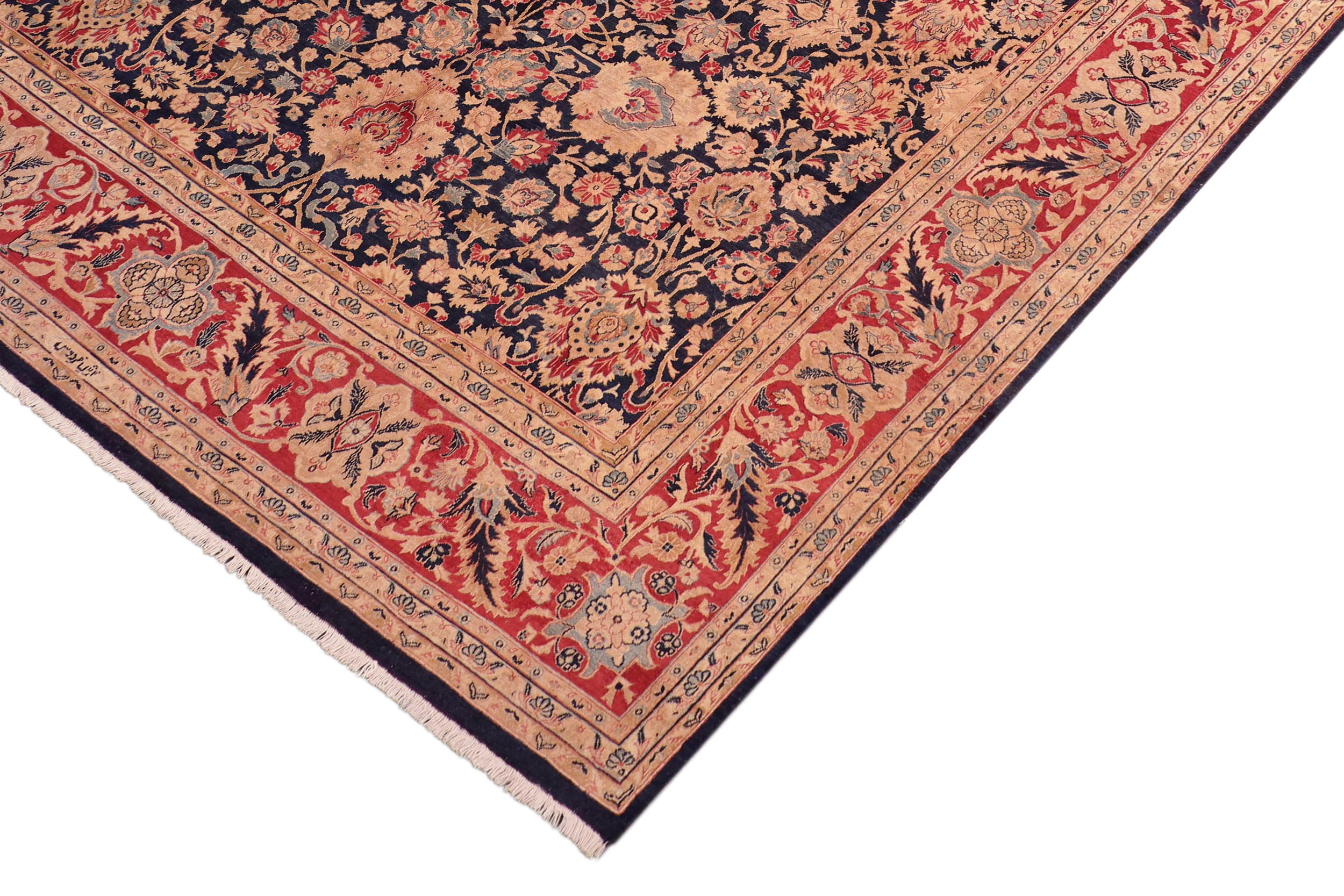 handmade Transitional Anmol Agra Blue Red Hand Knotted RECTANGLE 100% WOOL area rug 8 x 10