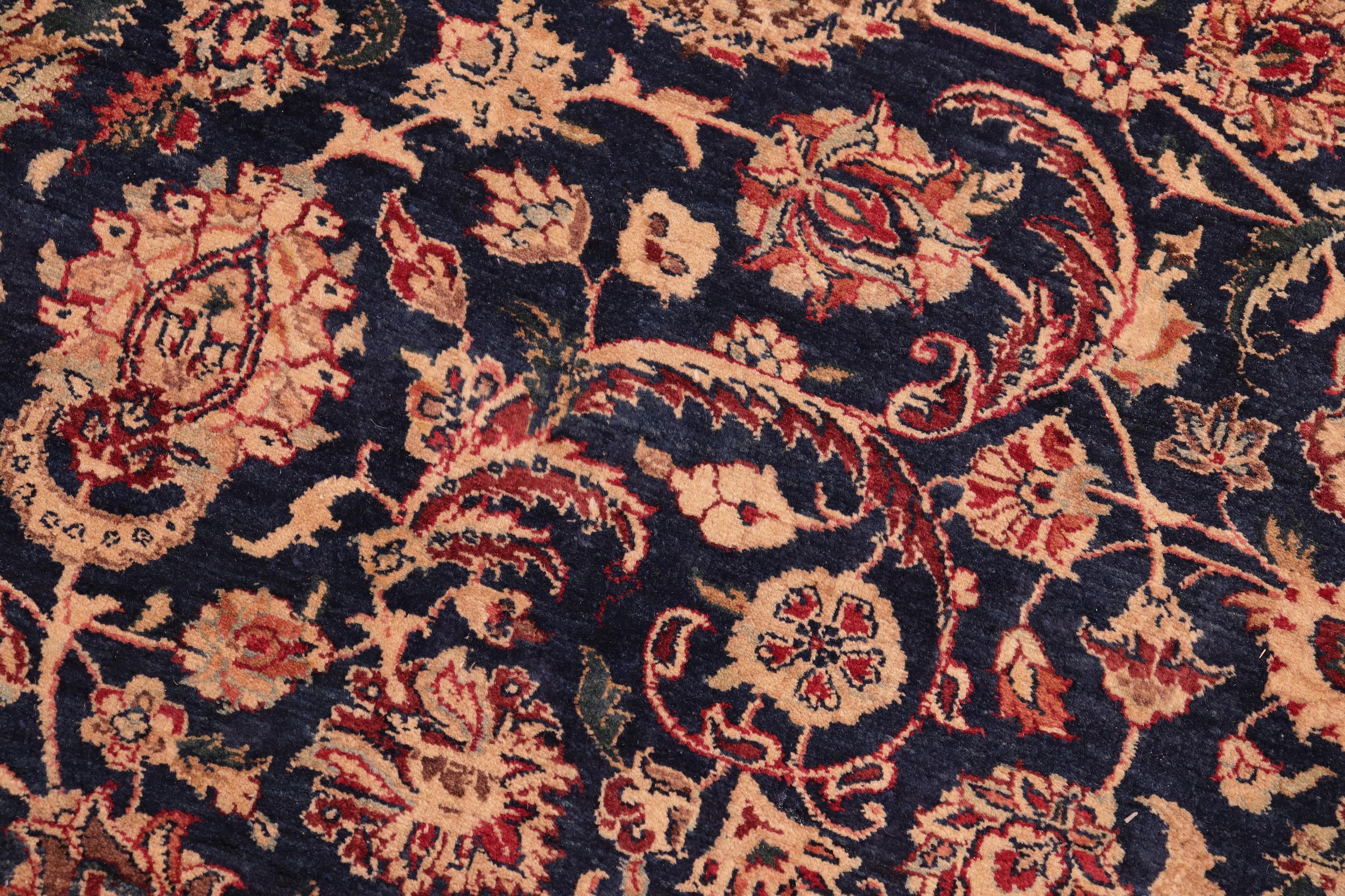 handmade Traditional Dabir Blue Aubergine Hand Knotted RECTANGLE 100% WOOL area rug 8 x 10