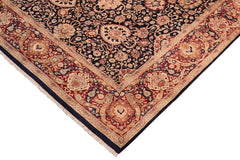 Vintage Persian Anmol Agra David Blue/Red Wool Rug - 8'1''X10'7''