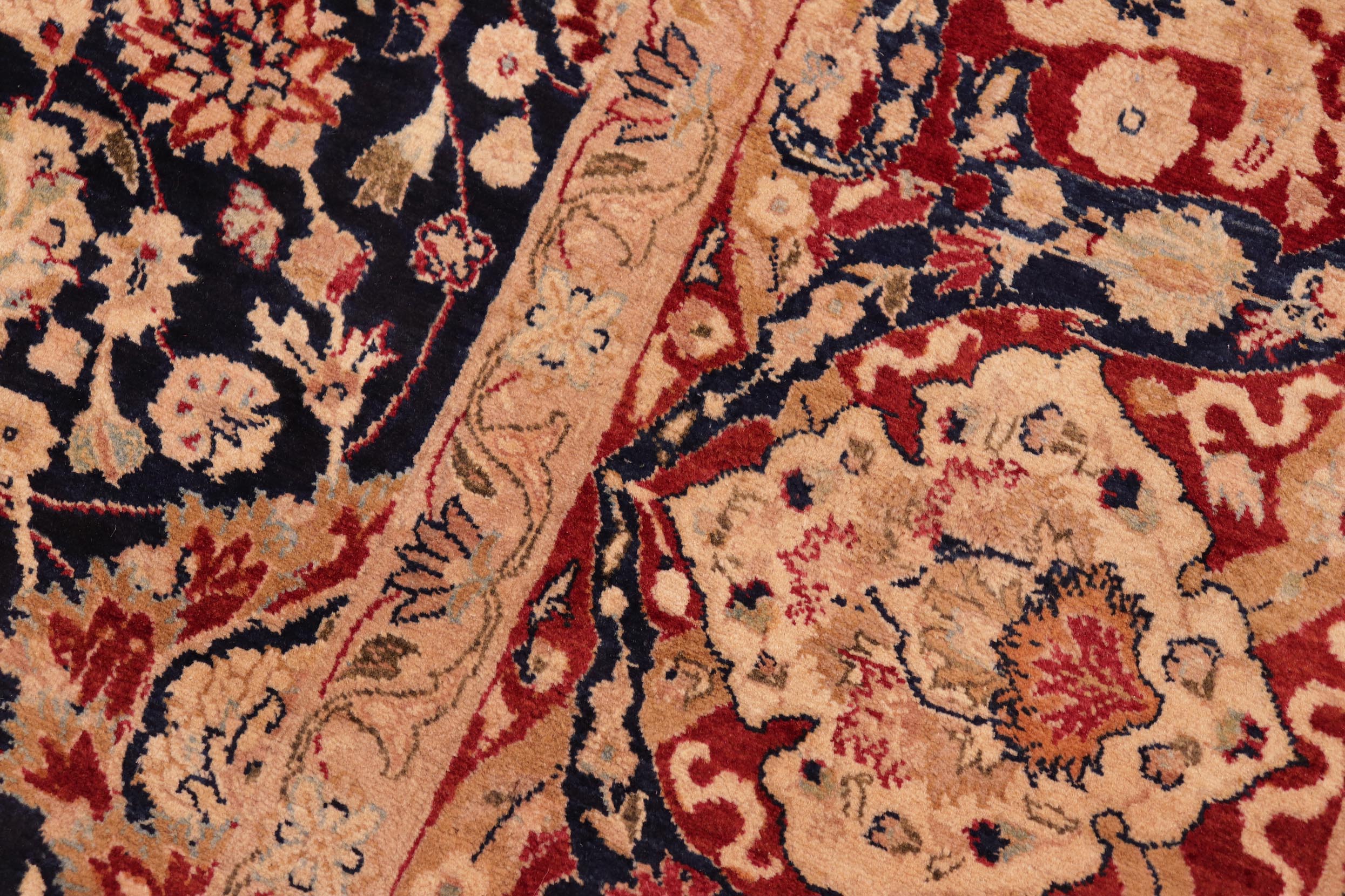 handmade Transitional Anmol Agra Blue Red Hand Knotted RECTANGLE 100% WOOL area rug 8x11