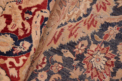 Vintage Persian Anmol Agra David Blue/Red Wool Rug - 8'1''X10'7''