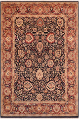 Traditional Anmol Agra David Blue Red Hand Knotted Area rugs 8X11