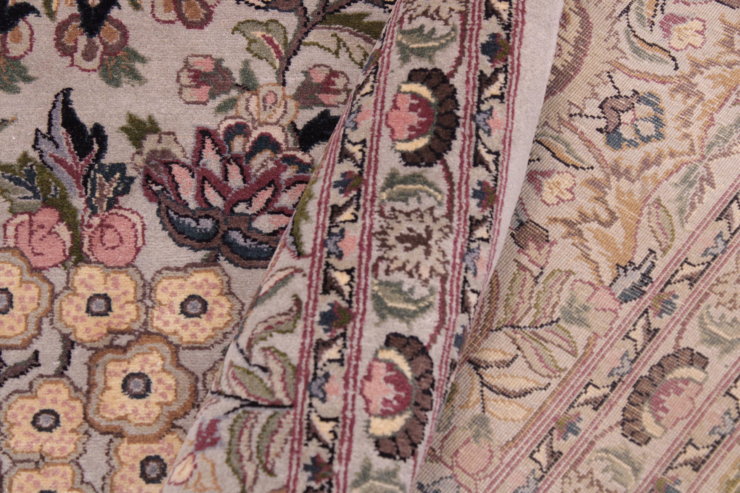 handmade Traditional Nagi Lt. Gray Lt. Gray Hand Knotted RECTANGLE 100% WOOL area rug 9x12