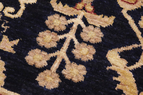 handmade Transitional Kafkaz Blue Rust Hand Knotted RECTANGLE 100% WOOL area rug 9' x 12'