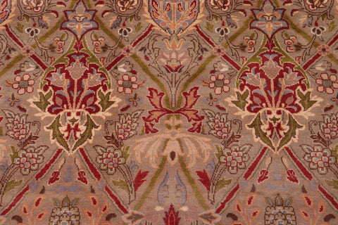 handmade Transitional Mujahid Lt. Green Red Hand Knotted RECTANGLE 100% WOOL area rug 9x12